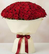 Букет 101 Красная роза Милано в Вознесенской Краснодарского края