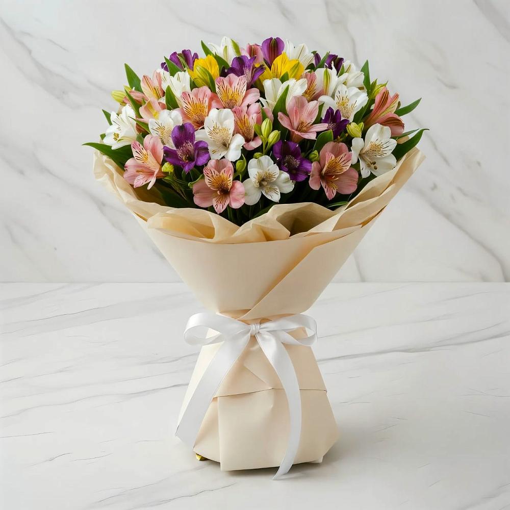 Букет цветов из: Альстромерии в Вознесенской Краснодарского края