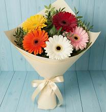 Букет цветов из:  Герберы в Вознесенской Краснодарского края