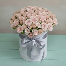 Цветочная композиция из Розы в шляпной коробке #REPLACE_PRED# Вознесенской Краснодарского края