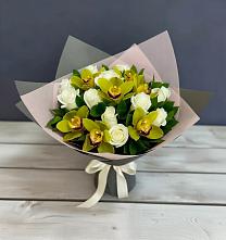 Букет цветов из:  Орхидеи и Розы в Вознесенской Краснодарского края