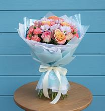 Букет цветов из:  Хризантемы и Розы в Вознесенской Краснодарского края