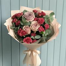 Букет цветов из:  Гвоздики и Розы #REPLACE_PRED# Вознесенской Краснодарского края