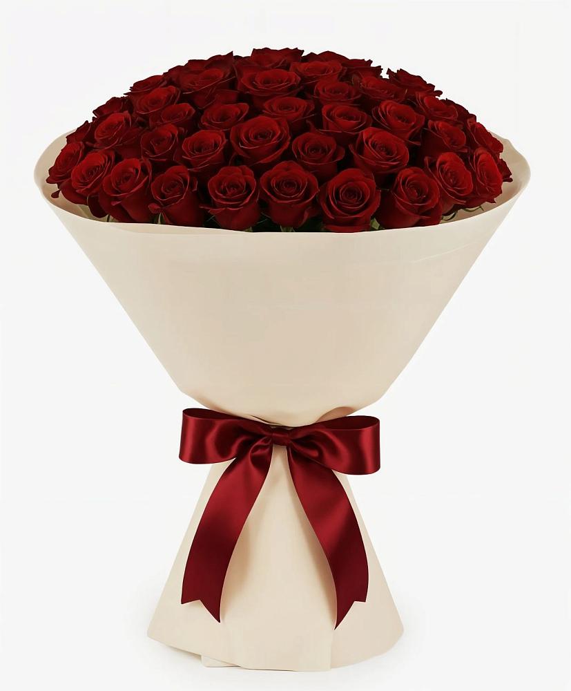 Букет 101 Бордовая роза Блэк Бакарра в Вознесенской Краснодарского края