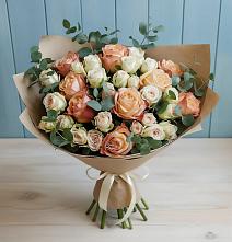 Букет цветов из:  Альстромерии и Розы #REPLACE_PRED# Вознесенской Краснодарского края