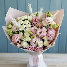 Букет цветов из:  Альстромерии и Розы #REPLACE_PRED# Вознесенской Краснодарского края